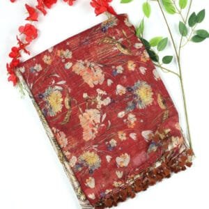 Jute silk saree