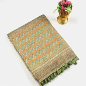 Jute silk saree