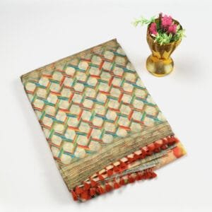 Jute silk saree
