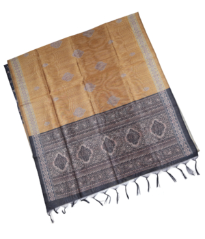 Dual-Tone Brown Tussar Silk Saree