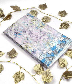 Lavender Multi-Color Dola Silk Saree