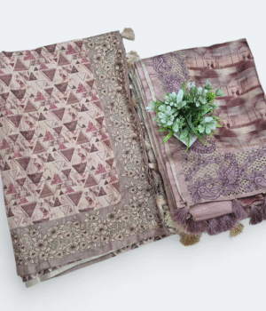 Paisley Patterns and Tassels Semi Tussar Saree