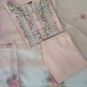 Peach kurti set