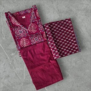 Pure cotton kurti sets V neck