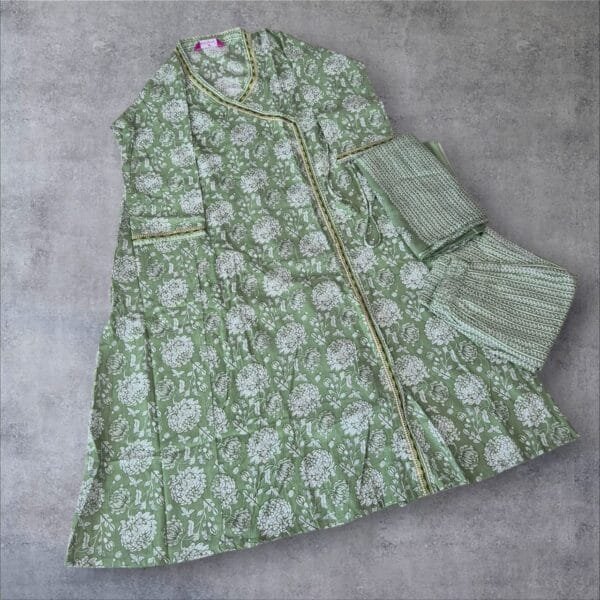Pure cotton anarkali set