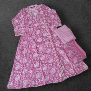 Pure cotton anarkali set