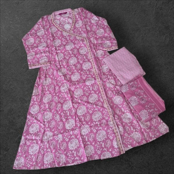 Pure cotton anarkali set