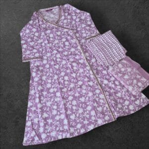 Pure cotton anarkali set