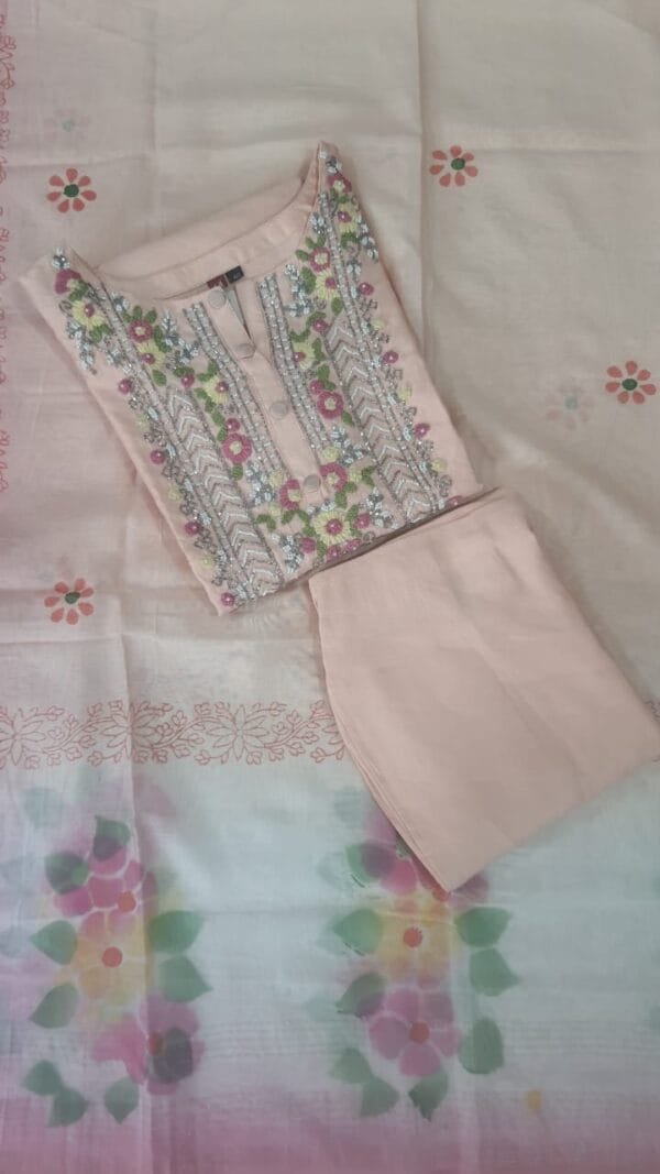 Peach kurti set - Image 2