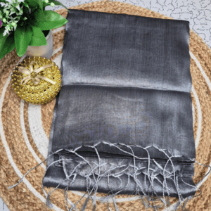 Charcoal Grey Premium Silk Drape