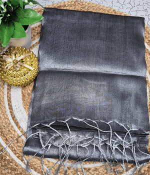Charcoal Grey Premium Silk Drape