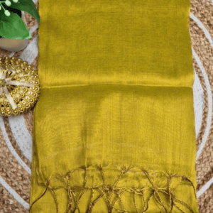 Olive Green Plain Silk Essential