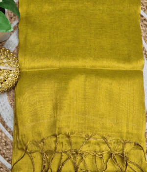 Olive Green Plain Silk Essential