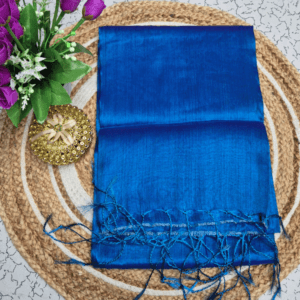 Peacock Blue Soft Silk Statement