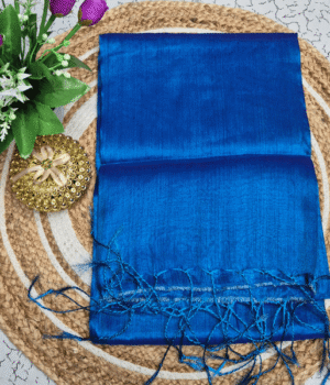 Peacock Blue Soft Silk Statement