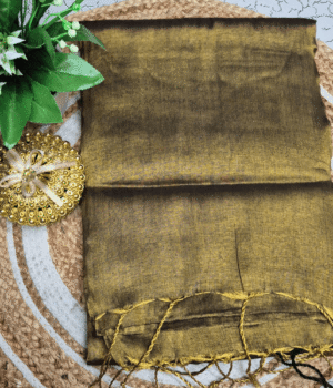 Antique Gold Plain Silk Luxury
