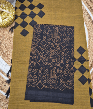 Rust Brown Saree with Black Blouse