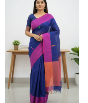 Soft Khadi Saree with Classic Handwoven Texture