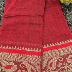 Khadi Saree with Classic Handloom Texture & Ornamental Border