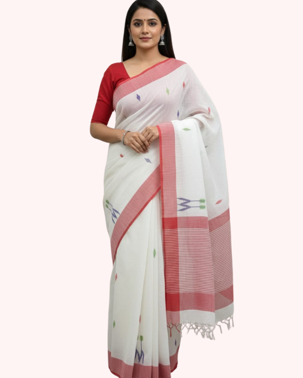 Everyday Khadi Saree with Subtle Handloom Detailing