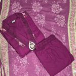 Luxury Embroidered Kurti Set with Printed Dupatta