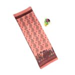 Dusty Pink Madhubani Printed Saree with Geometric Motifs