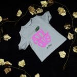 Girls Light Grey Cotton Knit T-shirt with Pink Slogan Graphic Print