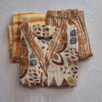 Classic Beige Ethnic Kurti Set with Intricate Prints