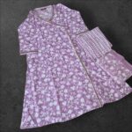 Lavender Bloom Angrakha Anarkali Set