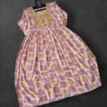 Pink Abstract Pattern Rayon Umbrella Top