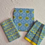 Lavender Floral Patchwork Cotton Chudidhar Material