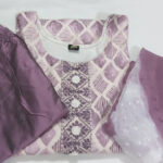 Mauve Embroidered Geometrical Kurti Set with Dupatta