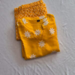 Stylish Mustard Yellow Kurti Set with Ethnic Detailing