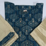 Teal Blue Tree Motif Kurti Set