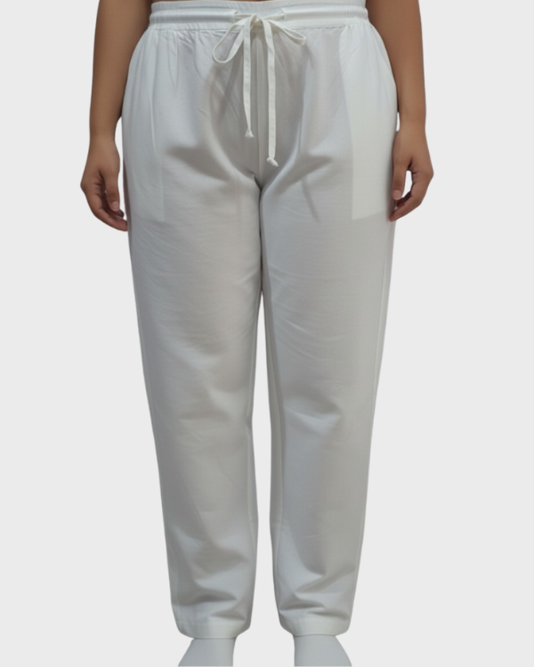 White Plus Size Bottom Wear