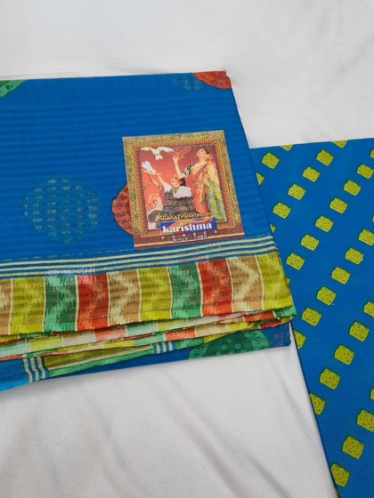 Blue Karishma Cotton Saree with Blouse