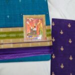 Teal Karishma Cotton Saree with Blouse
