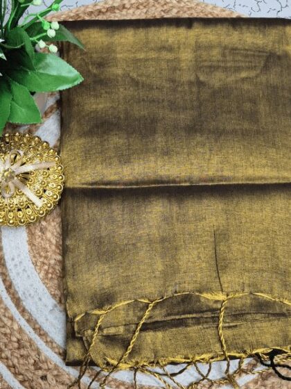 Antique Gold Plain Silk Luxury
