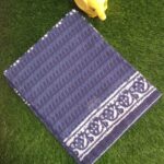Mul Cotton Saree Dark Blue